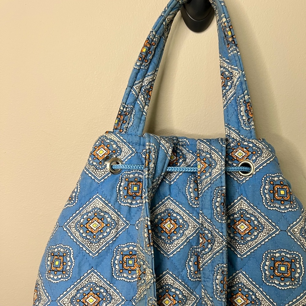 Vera Bradley traditional Blue Diamond design Backpack - Picture 13 of 13
